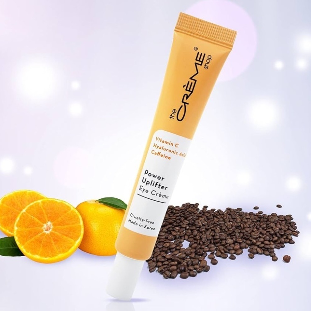 The Crème Shop Power Uplifter Eye Crème Vitamin C Hyaluronic Acid Caffeine